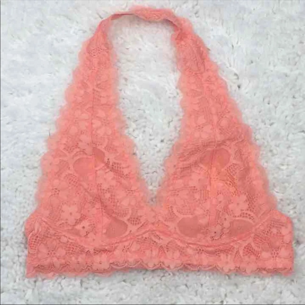 Lace halter top bralette